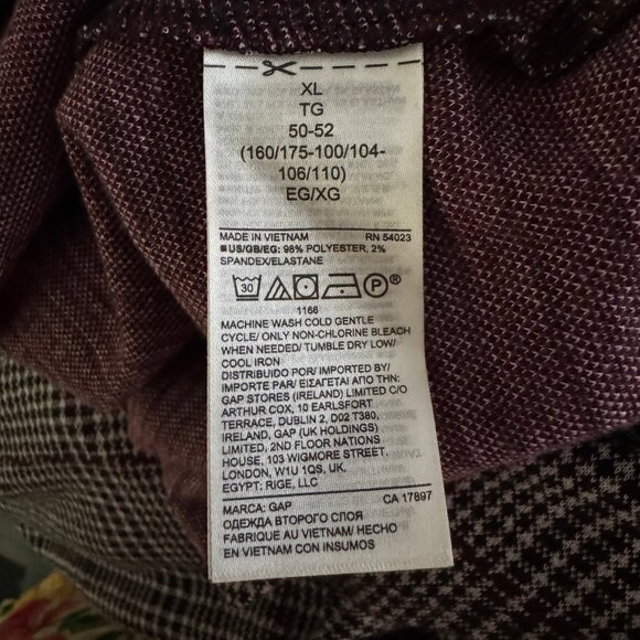 GAP – Grey/Purple/Black Plaid Flare Dress (Size XL), EUC. - Picture 5 of 5